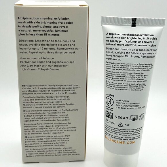 🆕 Balance Me AHA Glow Mask. Shine, Radiant, Glowing, Lifting, Firming, Healing - Picture 4 of 4